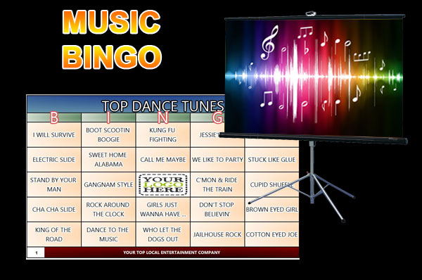 Projectable Music Bingo